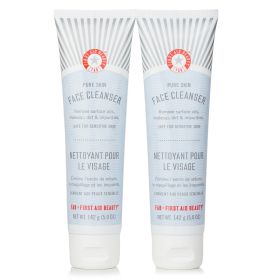 FIRST AID BEAUTY - Pure Skin Face Cleanser Duo Pack (For Sensitive Skin) 025107 2x142g/5oz