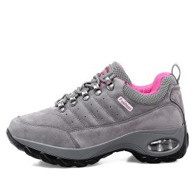 Sneakers Air Cushion Sole Casual Shoes (Option: Grey rose red-38)