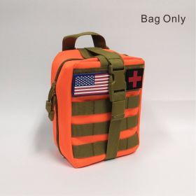 MOLLE Tactical First Aid Bag - Detachable Medical Kit with Emergency Supplies for EMT, Survival, and Tactical Gear (Color: Orange)